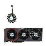 Ventilateur de Refroidissement de 75mm pour Carte Vidéo,Pièce de remplacement pour Gigabyte Radeon RX 6600 6700 XT RTX 3070 Ti Eagle,PLD08010S12H,3 Pièces - Type FAN-A