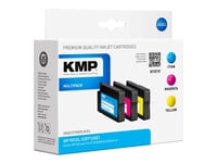 Kmp Multipack H101v - 3-Pack - Gul, Cyan, Magenta - Kompatibel - Bläckpatron (Alternativ För: Hp 951Xl, Hp Cn046ae, Hp Cn047ae, Hp Cn048ae) - För Hp Officejet Pro X451dn, X451dw, X476dn Mfp, X476dw Mfp, X551dw, X576dw Mfp