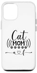 Coque pour iPhone 12/12 Pro Cat Mom AF Best Moms Ever Moms of Kitties Funny Kitten Humour