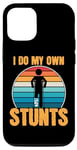 Coque pour iPhone 12/12 Pro Funny Saying I Do My Own Stunts Blague Femmes Hommes