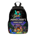 Minecraft Ryggsäck för barn Skolväska Print Gaming Bookbag B