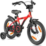 PROMETHEUS BICYCLES® barnesykkel 16 tommer rød-svart