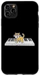 Coque pour iPhone 11 Pro Max Piano Chat Chaton Pianist Clavier