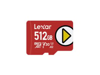 Lexar Play | 512 Gb | Microsdxc | Flashminne Klass 30