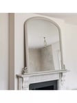 One.World Wilton Wood Frame Overmantle Wall Mirror, 138 x 135cm, Grey