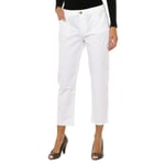 Armani Jeans Womens Long pants with straight cut 3Y5J03-5NZXZ woman - White - Size 42 (Waist)