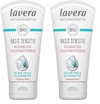 Lavera Naturkosmetik Basis Sensitiv Riche Hydratant Bio Aloe Vera & Beurre de karité Crème 1 x 50 ml (Lot de 2)