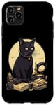 Coque pour iPhone 11 Pro Max Chat Noir Avec Livres Bombay Cat Book Cats