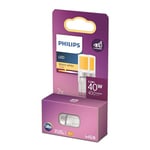 Philips ampoule LED Capsule G9 40W Blanc Chaud, Verre, Lot de 2