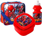 Boys Lunch Box and Bottle Set Kids Bag for School Plastic Spiderman Toddler