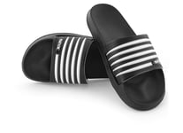 SEAC 1500019131490A Zebra, Claquettes pour la Piscine et Le Bord de mer Unisex-Adult, Blanc/Noir, 44