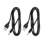 2PCS 5V Power USB Cable for Foreo Luna Mini Fan Speaker Charger 1.2m Black