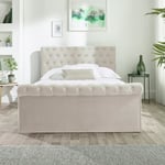 Aspire Chesterfield Superking Ottoman Bed Frame - Natural Super King