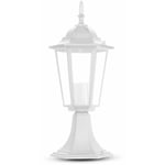 V-TAC Lampadaire Lanterne LED avec support d'ampoule E27 (Max 60W) Couleur Blanc l : 403mm IP44