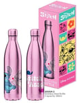 HÔMADICT BOUTEILLE ISOTHERME DISNEY - Gourde Inox Réutilisable Stitch & Angel Kiss - Maintien chaud et froid 12h - Pour sport, voyage, quotidien, 500ml - BPA Free - Licence Officielle