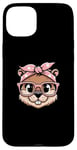 iPhone 15 Plus Beaver Pink Bandana Glasses Case