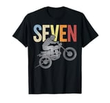 Motocross Seventh Birthday Boy Dirt Bike Racer 7 Year Old T-Shirt