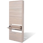 Maison Chic - Meuble à Chaussures Armoire à chaussures Meuble d'entrée en bois avec 5 compartiments Aspect chêne 54468