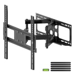 XINLEI TV Wall Bracket, Swivel Tilt TV Wall Mount for Most 26"-70" Flat/Curved TVs up to 45kg, Full Motion TV Bracket Fits 12”/16” Wood Stud, Max VESA 400x400mm(MA570)