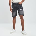 CREEKS - short regular en jean denim noir homme