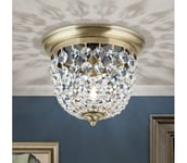 Orion DLU 1840/26-Kristallikattovalaisin PLAFOND 1xE27/40W/230V halkaisija 26 cm pronssi