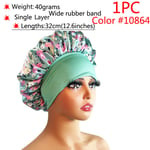 (-1kpl väri10864)Uudet tyylit Satin Bonnet Silk Night Sleeping Cap Naisten Kiharat Hiukset Multi Style Printing