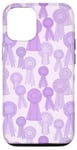 Coque pour iPhone 15 Motif coquette mauve avec nœud violet