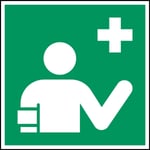 BRADY ISO Safety Sign - First aid