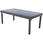 Hesperide - Table de jardin extensible Piazza anthracite & graphite 12 places en aluminium traité époxy - Hespéride