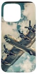 Coque pour iPhone 15 Pro Max Design aéronautique vintage du bombardier B-17 Flying Fortress de la Seconde Guerre mondiale