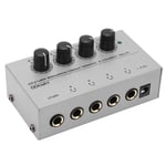 4 Channel Headphone Amplifier Stereo Earphone Splitter With Power Adapter EU