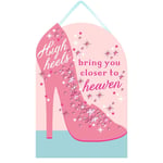 More Than Words Sentiment 27cm Hanging Plaque High Heels Wall Sign Ladies Gift