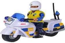 Fireman Sam Police Motorcycle With Articulated Malcolm Character Action Figure