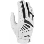 Nike Womens/Ladies Dura Feel IX Right Hand Golf Glove (White/Black) - Size Large