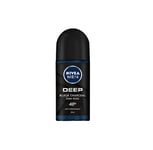 Nivea Men Deep Black Charcoal Dark Wood Roll-On Deodorant Antibacterial 50ml