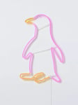 John Lewis Neon Penguin Light, Pink