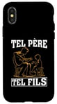 Coque pour iPhone X/XS Tel père tel fils accessoire guitariste guitare humour