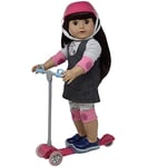 The New York Doll Collection Doll Scooter & Helmet Set - 18 Inch/46cm Dolls Accessories Fits s, Our Generation Doll Bike Accessories Play Set & Doll Helmet