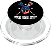 Joueur de crosse Outplay Outlast American Lacrosse PopSockets PopGrip pour MagSafe