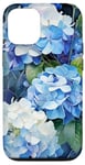 iPhone 12/12 Pro White Blue Hydrangea Flowers Cute Case