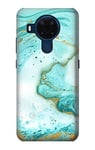 Green Marble Graphic Print Case Cover For Nokia 5.4