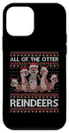 Coque pour iPhone 12 mini All Of The Otter Pull de Noël avec motif de loutre