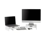 Support de Moniteur écran Ergonomique pour Ordinateur Portable, écran TV, BBF04-W, SoBuy