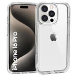 Maxter Coque iPhone 16 Pro Transparent - Coque de Téléphone en Silicone - Coque de Protection Antichoc - Phone Case