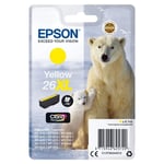 Epson 26XL Polar Bear Yellow High Yield Genuine, Claria Premium Ink Cartridge