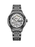 Roamer Swiss Made Competence Skeleton Iv Automatic Watch With Gun Ip Stainless Steel Case And Bracelet