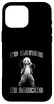 Coque pour iPhone 16 Pro Max Je préfèrerais danser avec Panda Fun