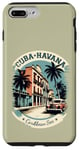 Coque pour iPhone 7 Plus/8 Plus Cuba Havana Rétro Voiture Oldtimer Vintage Caraïbes Palmiers