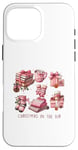 Coque pour iPhone 16 Pro Max Christmas In The Air Rose Noël Fille Femme