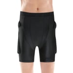 TZTED Protection Hip 3D Rembourré Shorts Léger Respirant pour Le Skateboard Patinage sur Neige Patinage à roulettes Vélo de Montagne,Noir,L